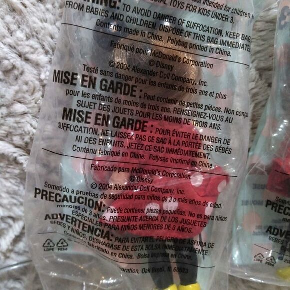 3 madame Alexander, McDonald's dolls. 2 Wendy dolls as Minnie, 1 Mickey - Picture 4 of 12